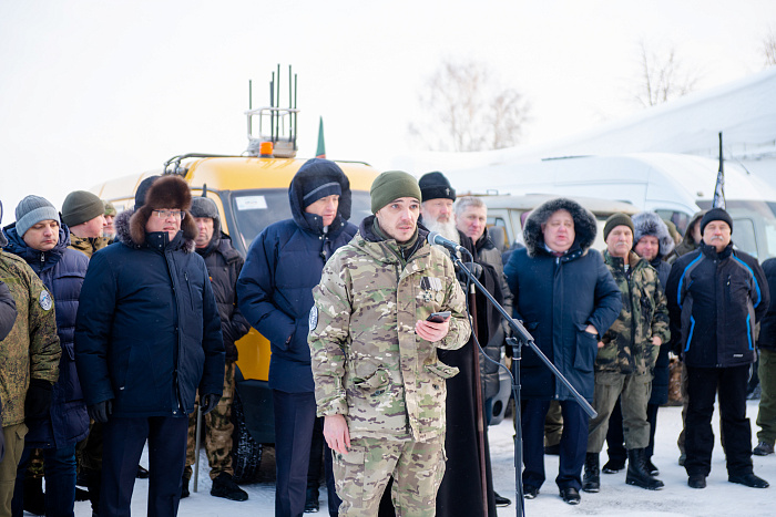 Александр Соколов и Леонид Слуцкий проводили гуманитарный конвой в зону СВО