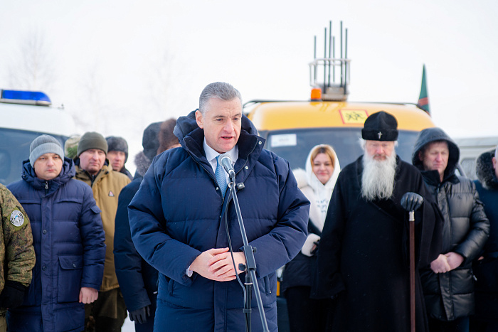 Александр Соколов и Леонид Слуцкий проводили гуманитарный конвой в зону СВО